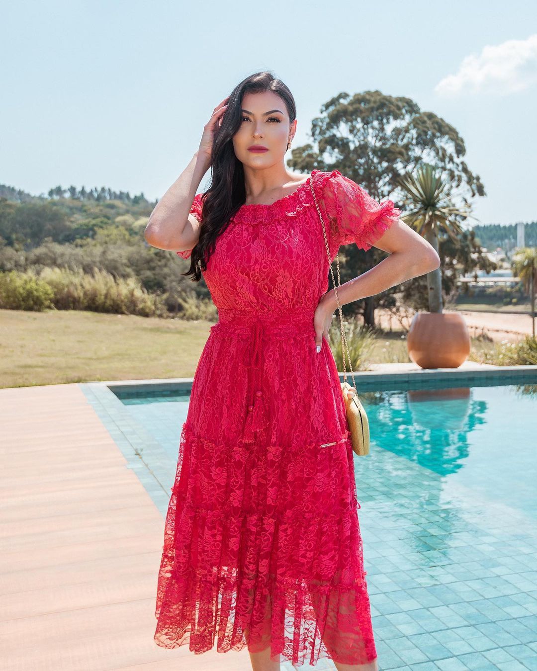 daniela midi dress Luxurious Brazilian Fashion